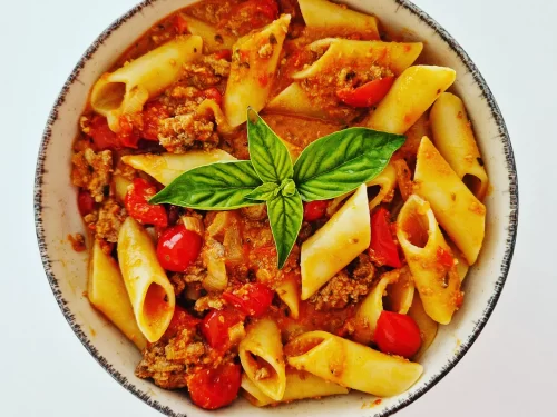 Cherry Tomatoes & Meat Sauce